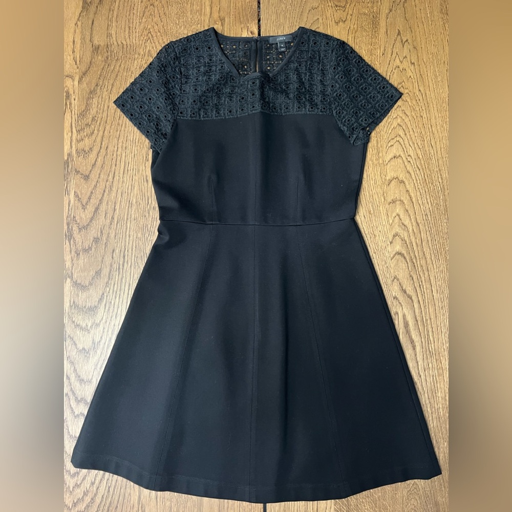 J Crew Eyelet & Ponte dress